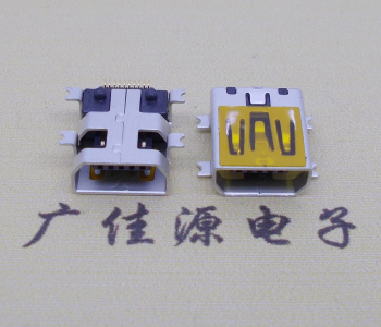 重庆迷你USB插座,MiNiUSB母座,10P/全贴片带固定柱母头
