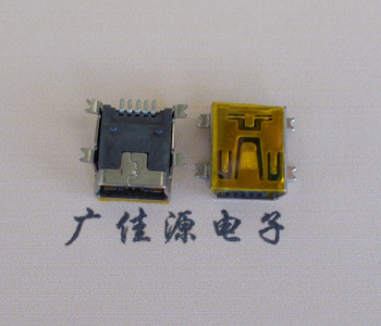 重庆MINI USB 5P 接口 母座 全贴带麦拉 高9.6带0.9柱子