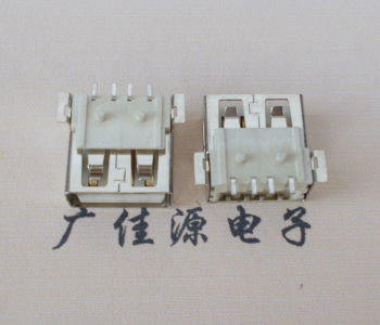 重庆USB AF方形脚 贴片母座 1.0/1.2柱子直边接口