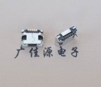 重庆迈克小型 USB连接器 平口5p插座 有柱带焊盘