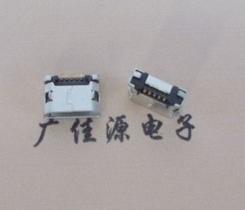 重庆MICRO USB接口 90度卧式母座 插板有柱直边
