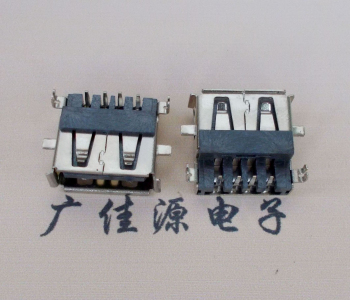 重庆AF USB母座90度 DIP沉板3.9/4.9 耐高温有卷边