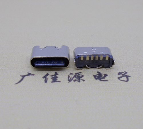 重庆Type-C6p母座接口短体立贴5.0mm