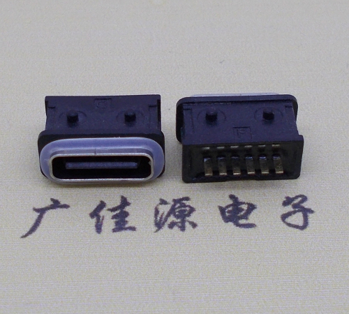 重庆防水type-c6p母座立式直插带定位住连接器