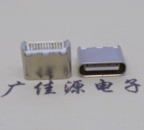 重庆type-c24p母座短体6.5mm夹板连接器
