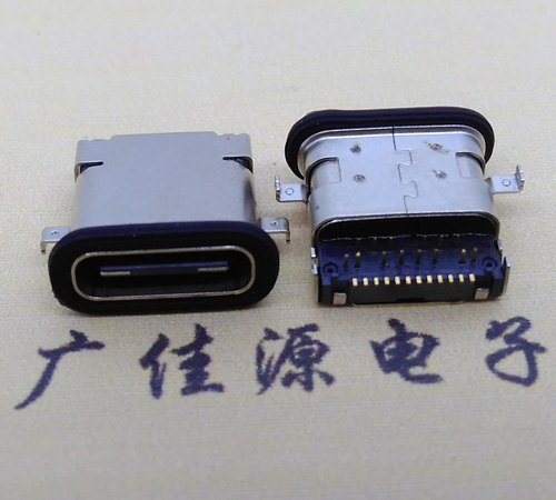 重庆 卧式type-c16p母座前插后贴 type-c接口 type-c连接器