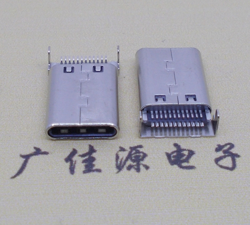 重庆铆合式type-c24p公头两脚插板针脚贴板