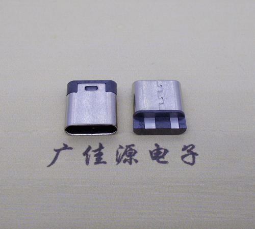 重庆电源椭圆形USB接口.type c2p焊线母座.充电尾部2点焊接详解