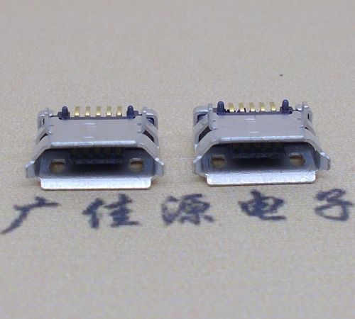 重庆高品质Micro USB 5P B型口母座,5.9间距前插/后贴端SMT