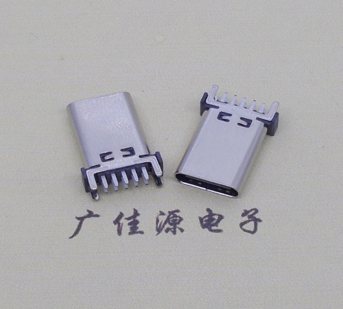 重庆立式type c10p母座端子插板可过大电流充电和数据传输，高度H=13.10、13.70、15.0mm